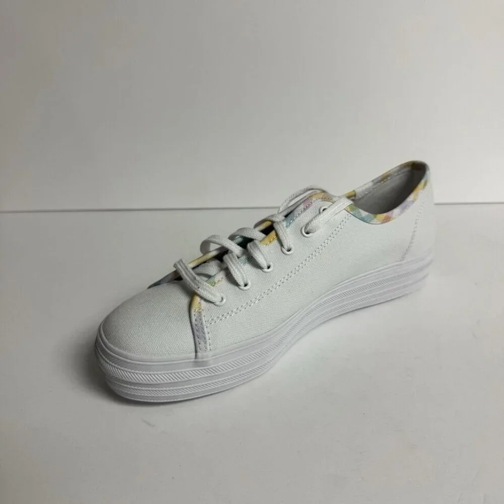 Keds Womens Kickback Canvas Sneaker White Size 7 M